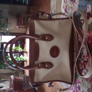 Vintage Bone and Brown All Leather Dooney & Burke